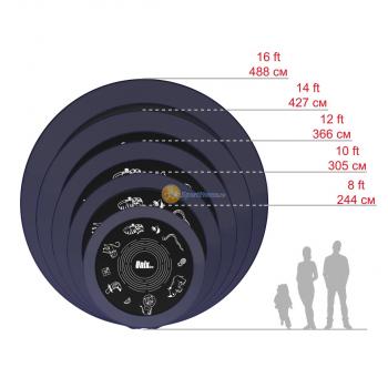 Батут UNIXline SUPREME GAME 8 ft (blue)