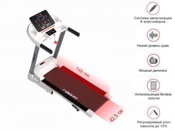 Беговая дорожка UNIXFIT ST-630R White коврик в подарок
