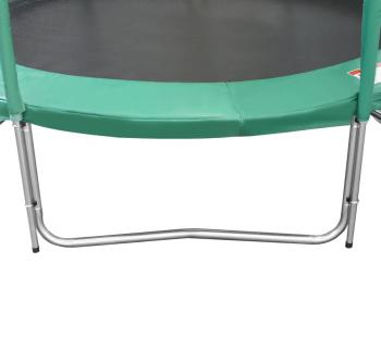 Батут ARLAND премиум 12FT с внутренней страховочной сеткой и лестницей (Dark green)