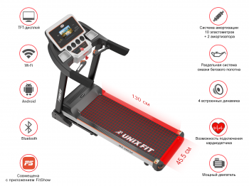 Беговая дорожка UNIXFIT MX-800SP + коврик в подарок